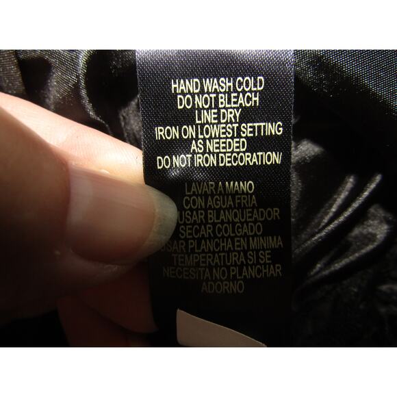 Studio I Burnout Velvet Floral Skirt Black Size 10 A-Line Midi Formal Holiday - Picture 9 of 11